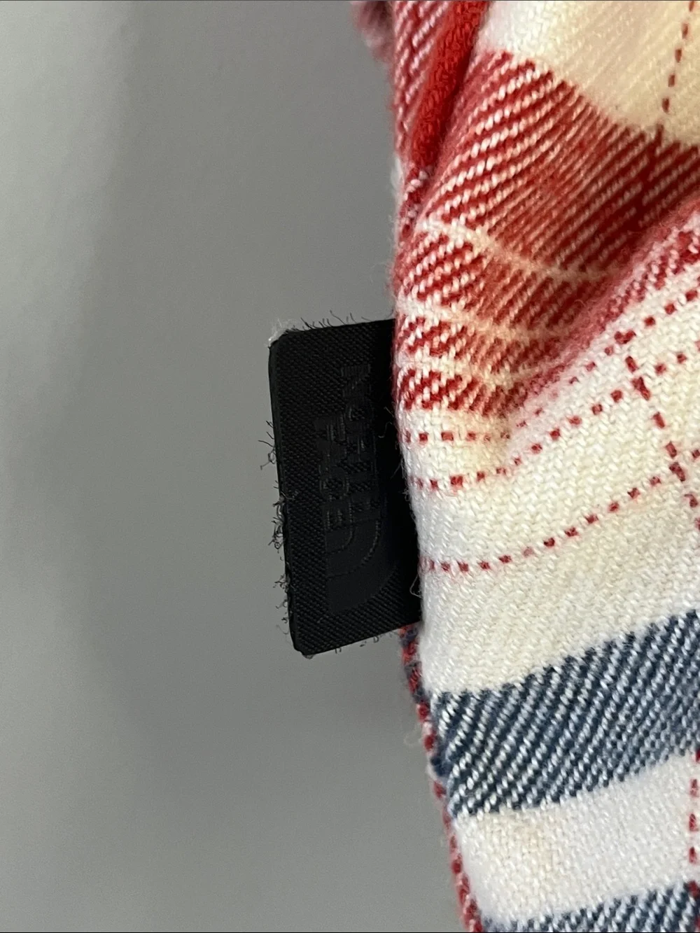The north face plaid flannel short white orange blue cotton fall autumn